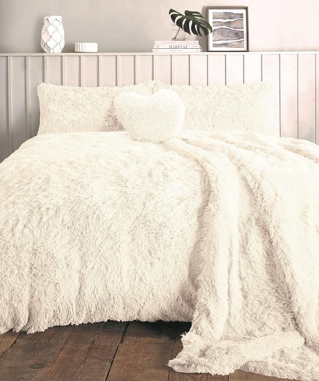 Hug & Snug Duvet Cover Fluffy Fur Fleece Cuddle Warm Quilt Bedding Set All Sizes