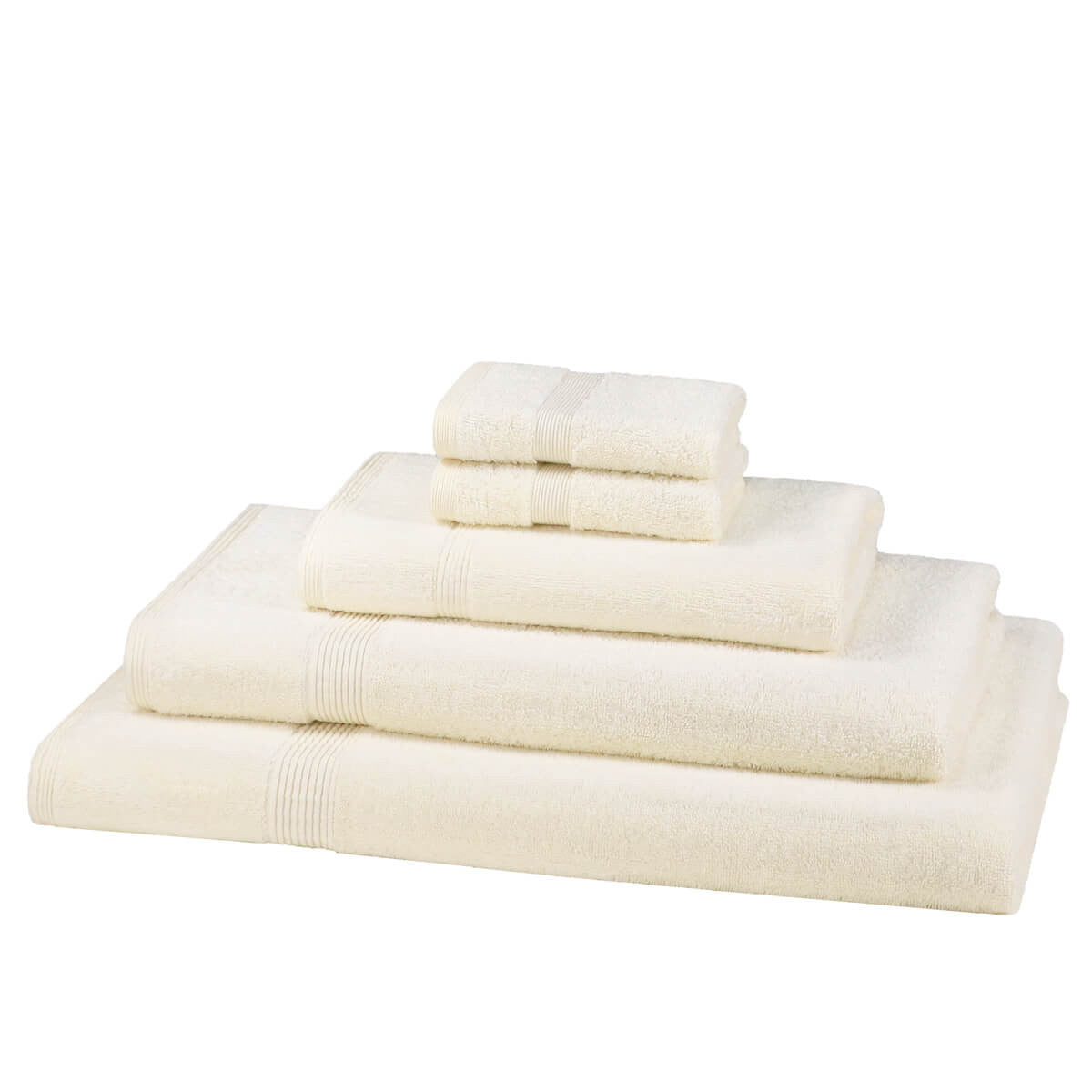 600GSM 4 piece towel bale in Cream — soft ring-spun cotton bathroom set