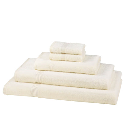 600GSM 4 piece towel bale in Cream — soft ring-spun cotton bathroom set