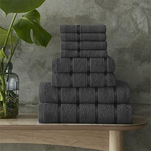 Egyptian Cotton Bath Towels Super Absorbent Quick Dry Extra Soft Hand & Face Towels 8 pcs Bale Set