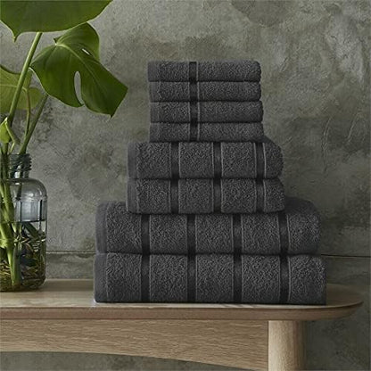 Egyptian Cotton Bath Towels Super Absorbent Quick Dry Extra Soft Hand & Face Towels 8 pcs Bale Set