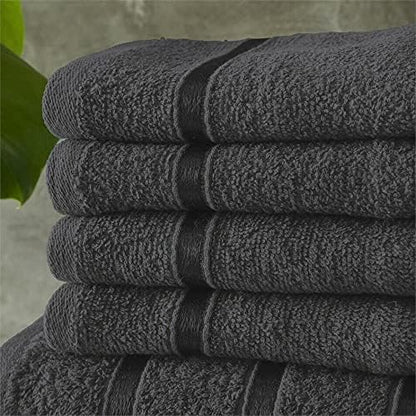 Egyptian Cotton Bath Towels Super Absorbent Quick Dry Extra Soft Hand & Face Towels 8 pcs Bale Set
