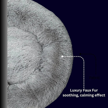 Anti-Anxiety Dog Bed Calming Plush Donut Cat Pet Bed Washable Non-Slip 60cm