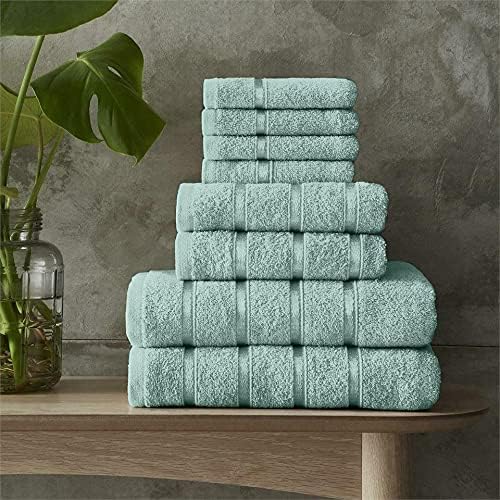 Egyptian Cotton Bath Towels Super Absorbent Quick Dry Extra Soft Hand & Face Towels 8 pcs Bale Set
