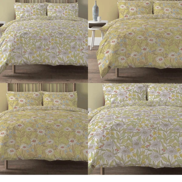 Floral Printed Duvet Quilt Covers Soft Easy Care Bed Linen Summer Bedding Sets