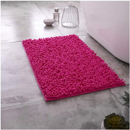 2 Piece Loop Bath Mats for Bathroom - Non Slip Chenille Bath Mat Set Rugs, Extra Soft with Water Absorbent Pedestal Bathmat Shower Toilet Mat