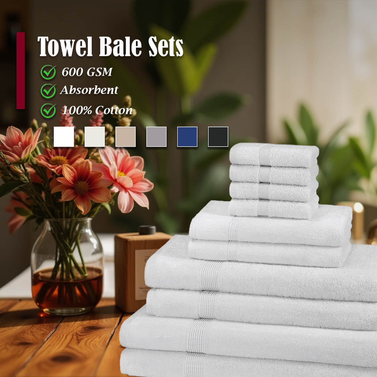 600GSM Cotton Towel Bale - Product Features Overview