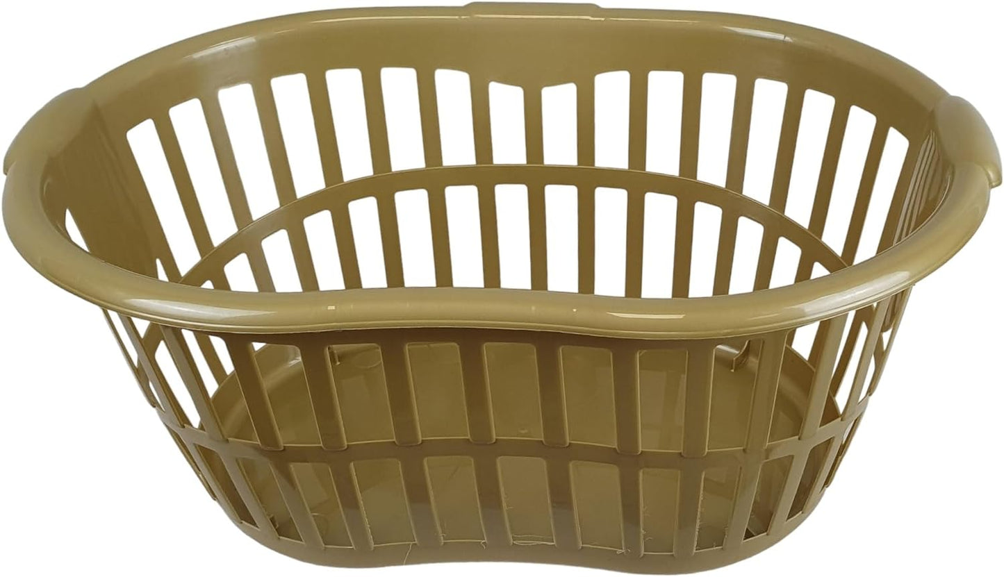 34L Hipster Plastic Laundry Basket with Handles Large Storage Hamper for Washing Clothes Fruits Vegitable Nursery & Home Storage Organisation MADE IN U.K.