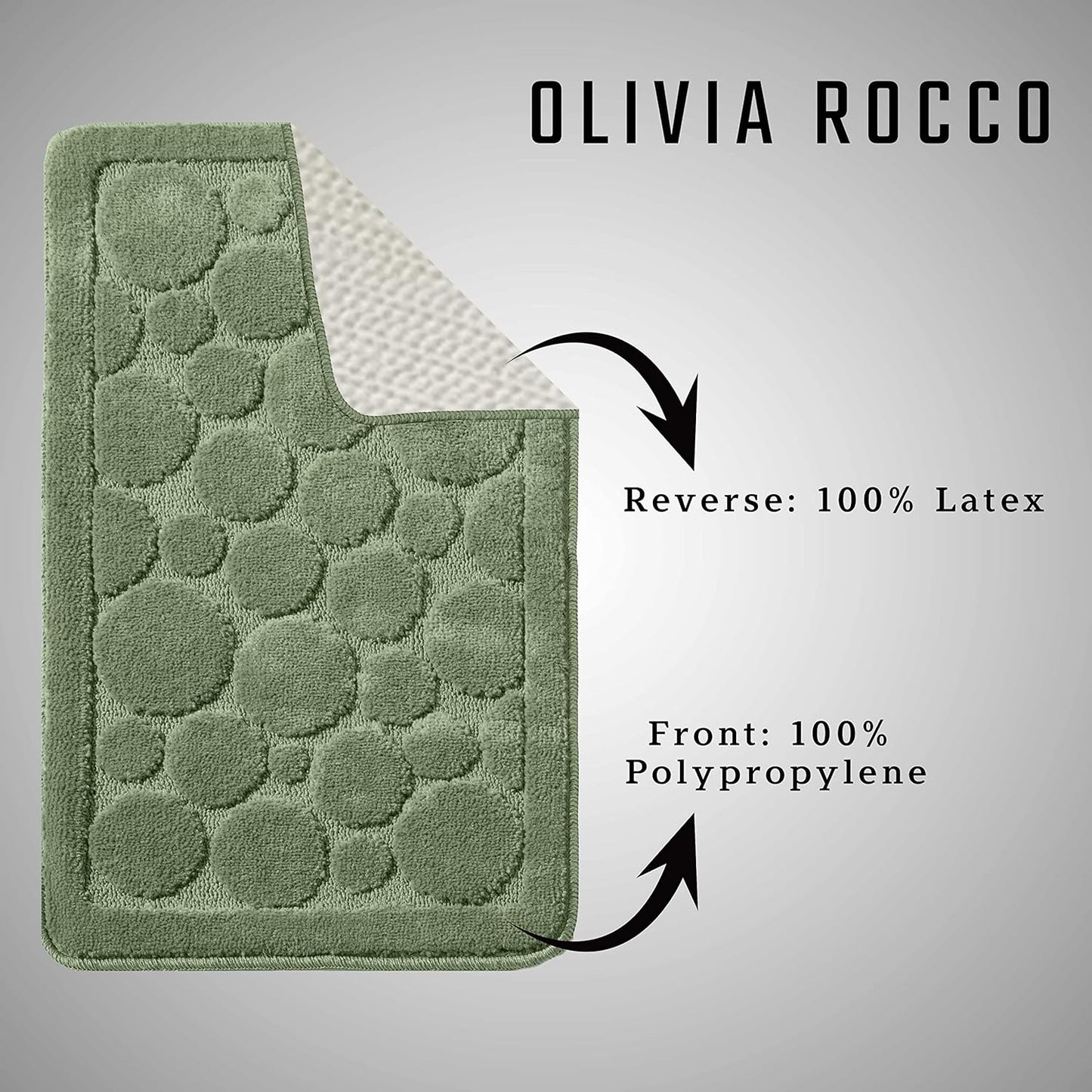 Cali Bubbles 2 Piece Bath Mat & Pedestal Set Non Slip Soft Absorbent Toilet Bathroom Mats Sets