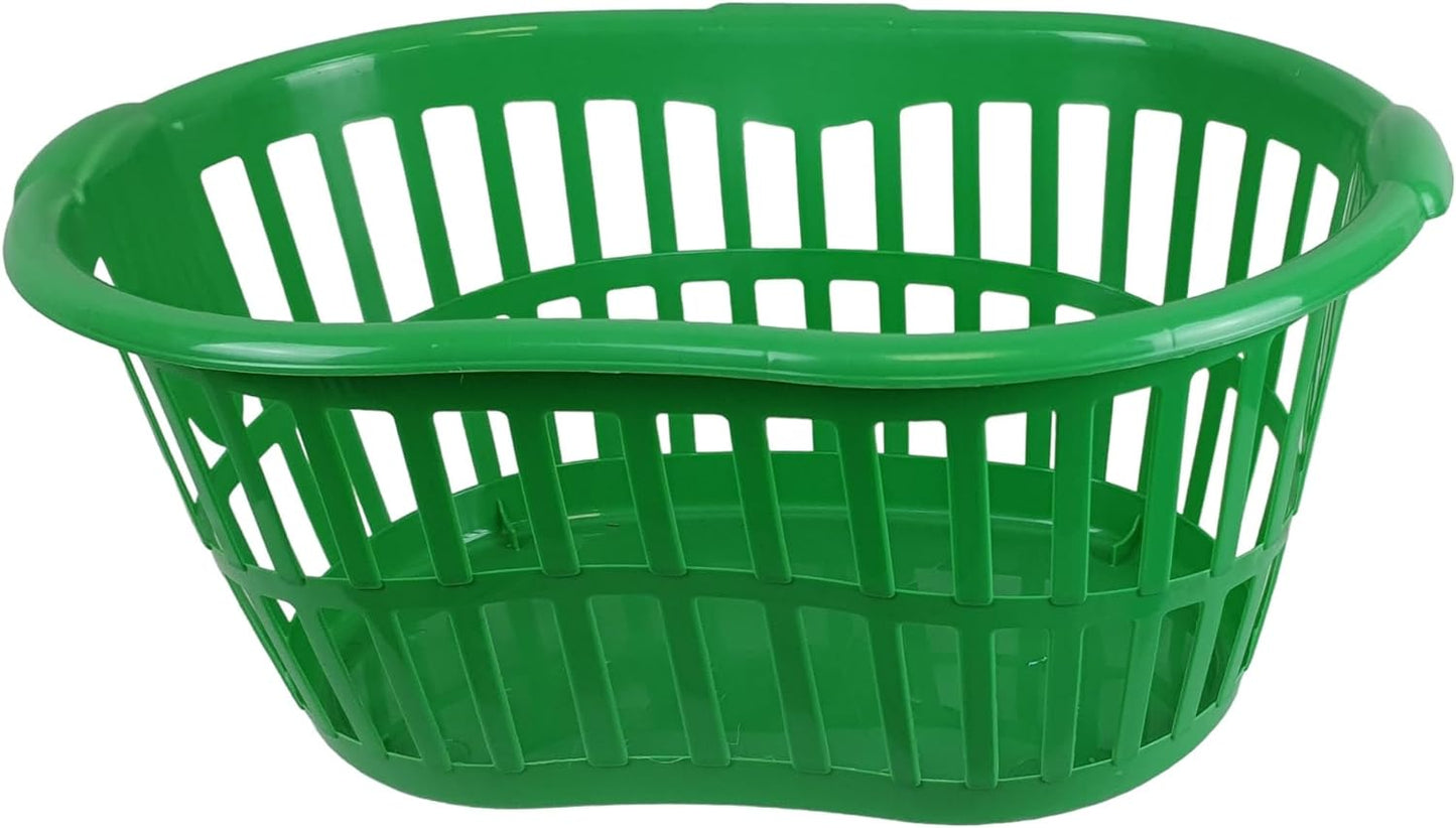 34L Hipster Plastic Laundry Basket with Handles Large Storage Hamper for Washing Clothes Fruits Vegitable Nursery & Home Storage Organisation MADE IN U.K.