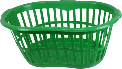 34L Hipster Plastic Laundry Basket with Handles Large Storage Hamper for Washing Clothes Fruits Vegitable Nursery & Home Storage Organisation MADE IN U.K.
