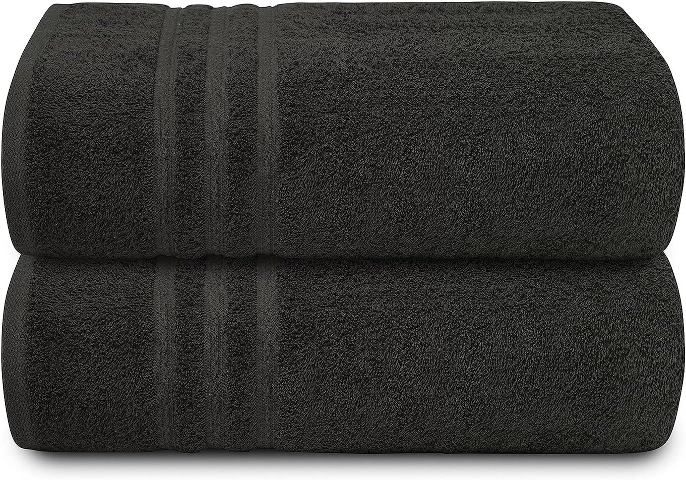 Pack of 2 Extra Large Jumbo Bath Sheets - Beach Towels 100% Cotton  Huge Size (85 x 200 cm)