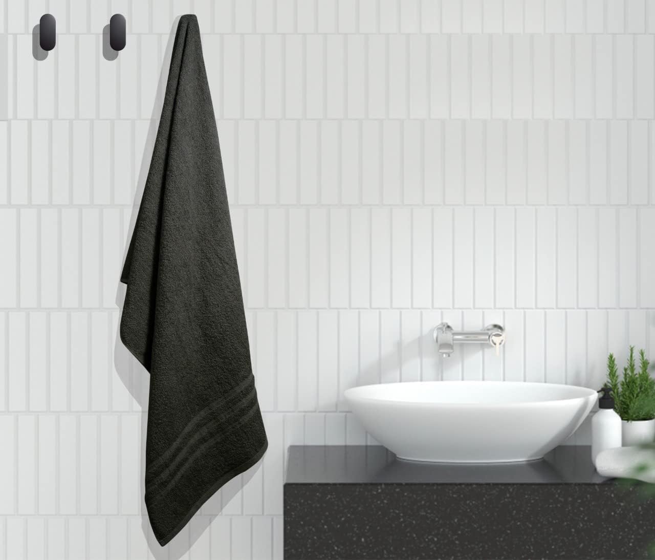 Pack of 2 Extra Large Jumbo Bath Sheets - Beach Towels 100% Cotton  Huge Size (85 x 200 cm)