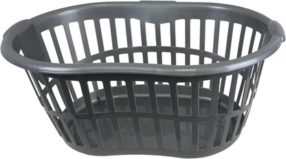 34L Hipster Plastic Laundry Basket with Handles Large Storage Hamper for Washing Clothes Fruits Vegitable Nursery & Home Storage Organisation MADE IN U.K.