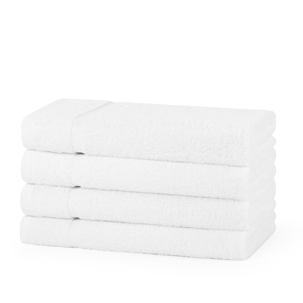 White 400 GSM 100% cotton ring spun hotel hand towel measuring 50 by 85 centimetres, sold in a pack of 3, soft and highly absorbent