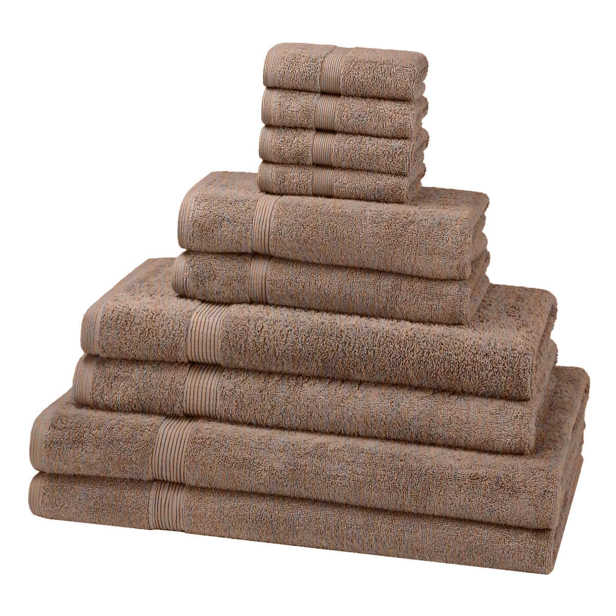 10 Piece 600GSM Cotton Towel Bale Set - Latte