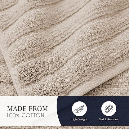 Pack of 2 Jumbo Ribbed Bath Sheet Bathroom Large Bath Towel Highly Absorbent Quick Dry Super Soft 100% Cotton Extra Large Bath Sheets