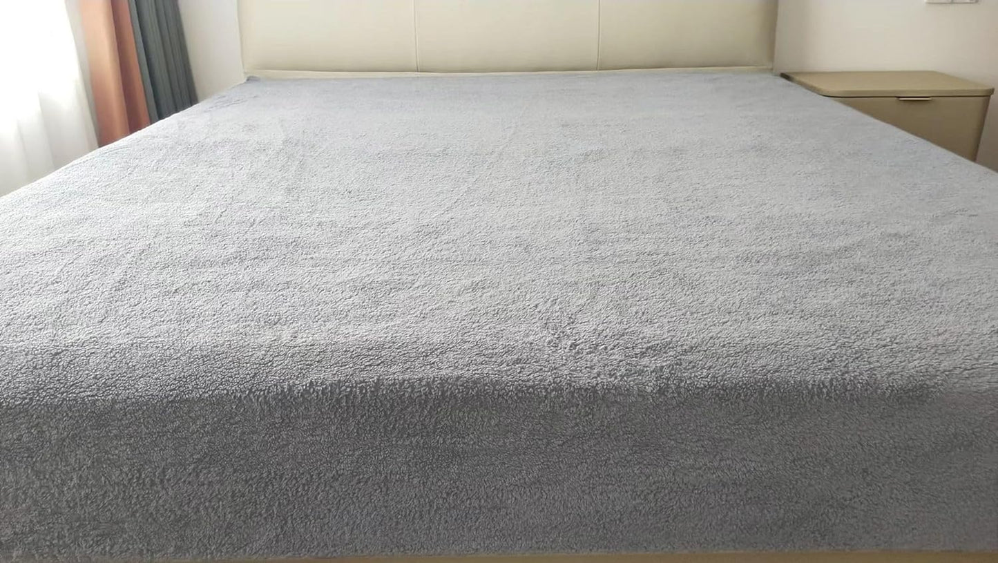 SUPER SOFT TEDDY BEAR FUR SHERPA CUDDLY COSY WARM EXTRA DEEP FLEECE FITTED SHEET BEDDING BED LINEN