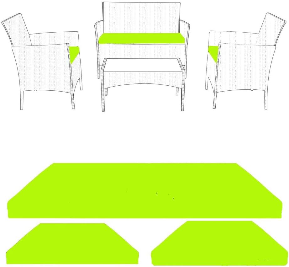 Waterproof Replacement Cushion Set for Rattan Chairs 3pc with Zipper Cover Durable, Easy Clean Seat Pads for Indoor/Outdoor Garden, Patio, Dining Room, Office Chairs & Sofas Water Repellent Polyester, Comfy Seat Pads, Replacement Bundle, Removable Cover