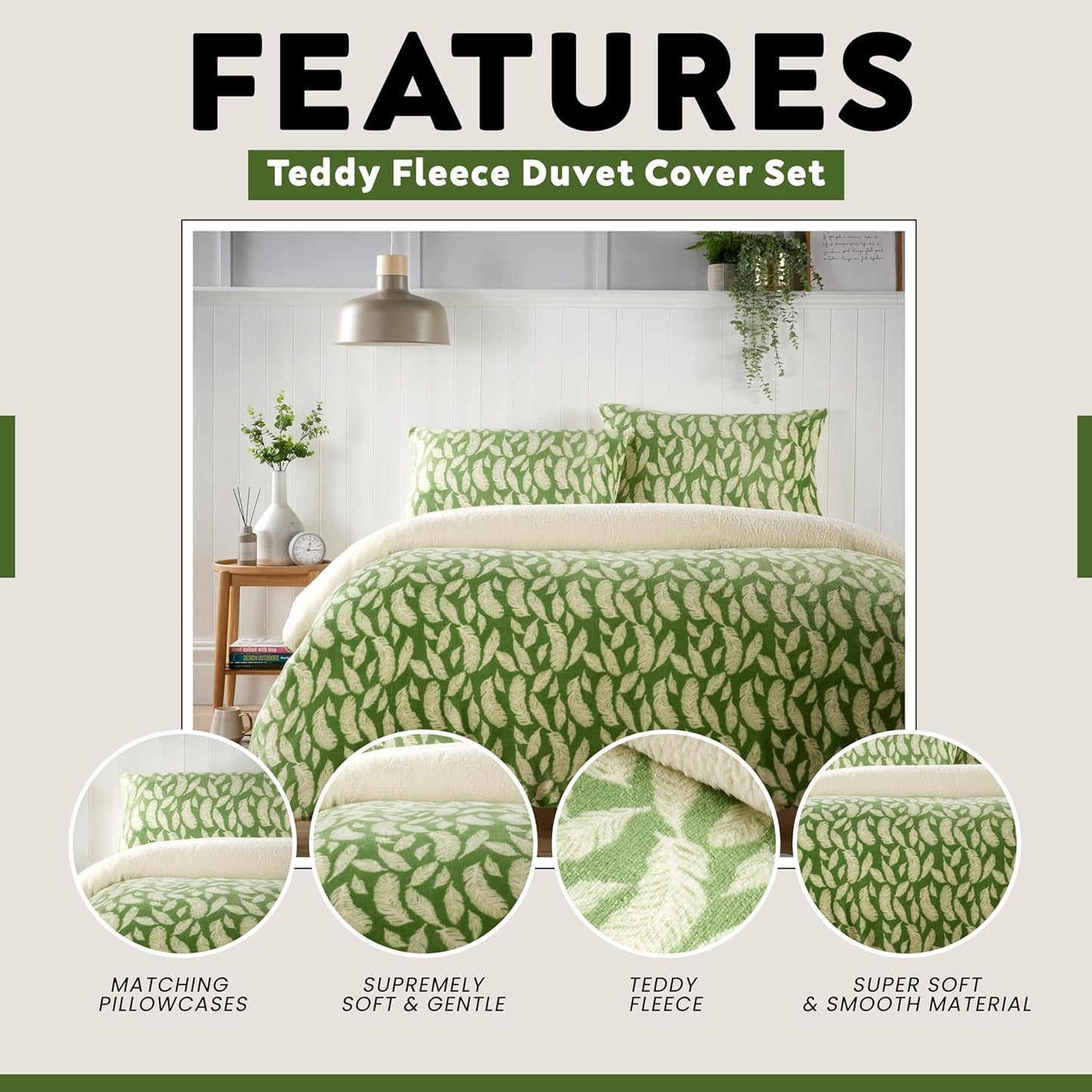 Teddy Fleece Duvet Cover Set Printed Super Soft Quilt Sets Warm Winter Bedding With Sherpa Reverse