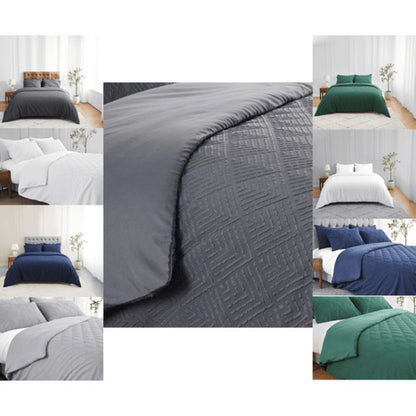 Turo Triangle Luxury Duvet Cover Set & Pillowcase Microfiber Bedding Quilt Single Double King