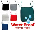 4X Chair Seat Pads Cushions Tie on Dining Chair Cushion for Garden Kitchen Patio