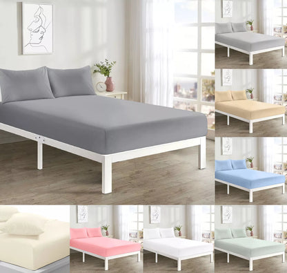 Soft Microfibre Fitted Sheet Deep Pocket 10 inch (25 cm) Easy Care Bottom Sheet