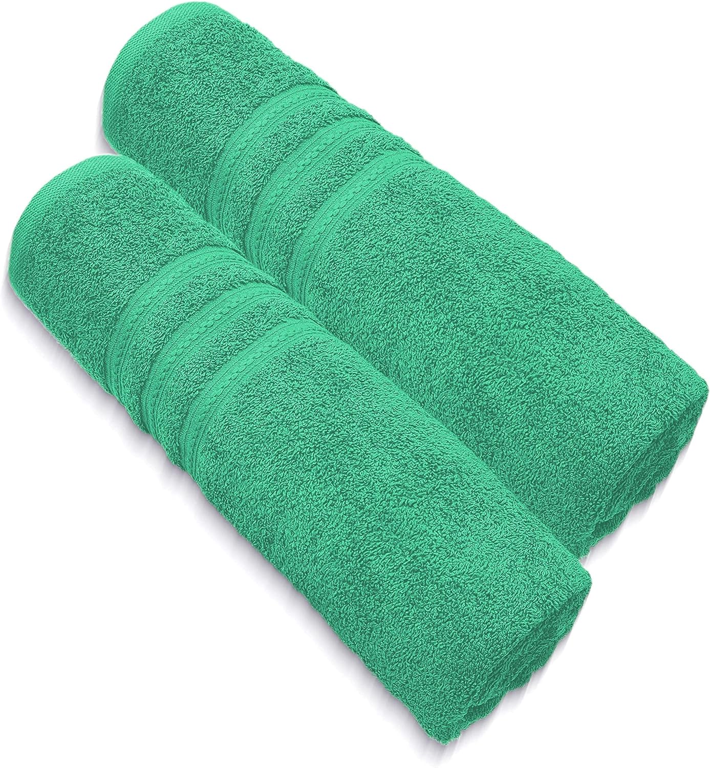 Pack of 2 Extra Large Jumbo Bath Sheets - Beach Towels 100% Cotton  Huge Size (85 x 200 cm)