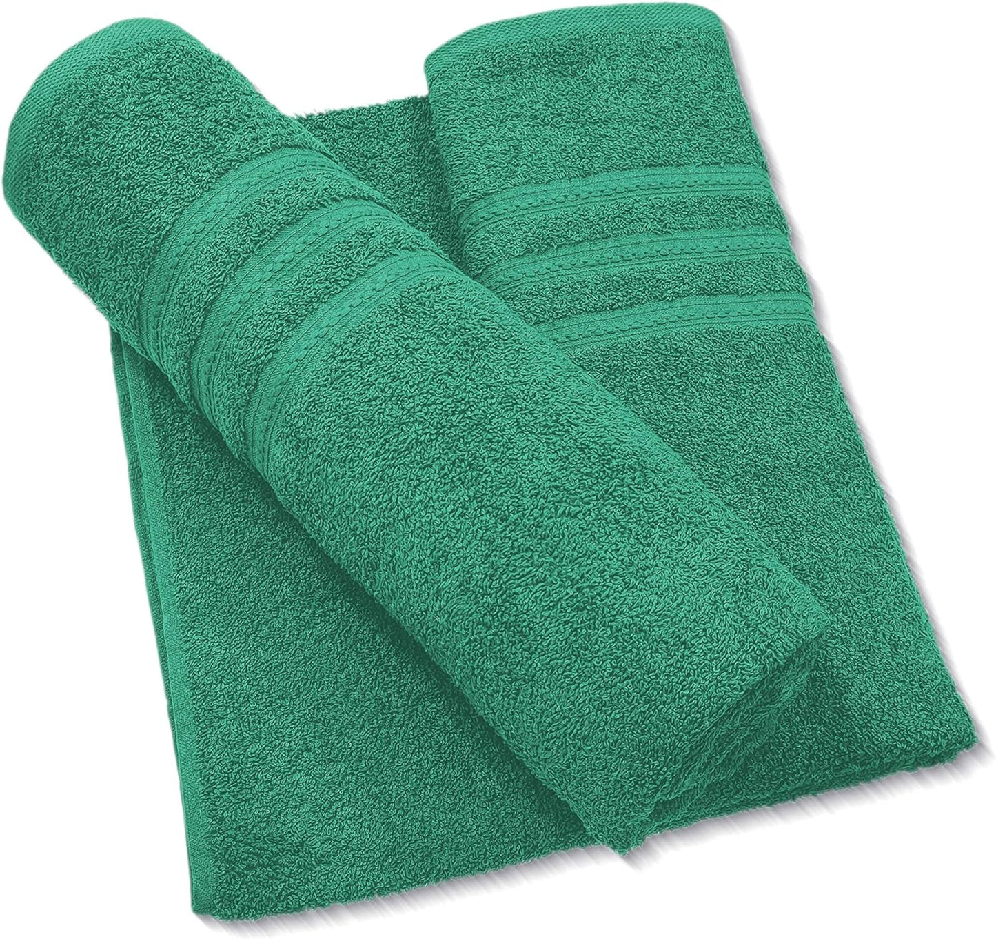 Pack of 2 Extra Large Jumbo Bath Sheets - Beach Towels 100% Cotton  Huge Size (85 x 200 cm)