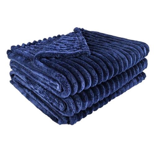 Ribbed Throws Fleece Blanket Chunky Cord Faux Fur Large Size Sofa Bed Corded