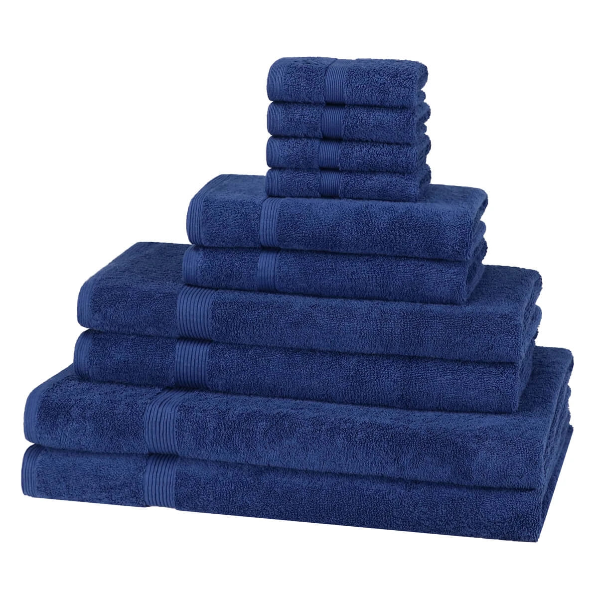 10 Piece 600GSM Cotton Towel Bale Set - Navy Blue