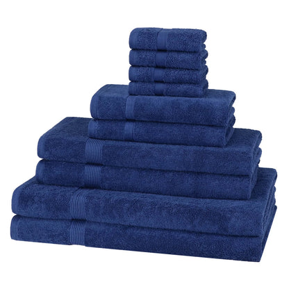 10 Piece 600GSM Cotton Towel Bale Set - Navy Blue