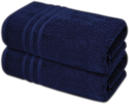 Pack of 2 Extra Large Jumbo Bath Sheets - Beach Towels 100% Cotton  Huge Size (85 x 200 cm)