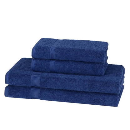 600GSM 4 piece towel bale in Navy Blue — deep classic luxury cotton bathroom set
