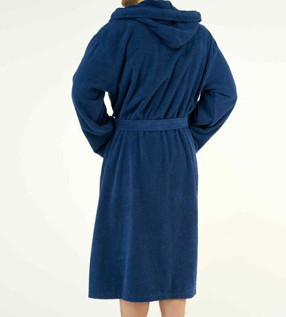 Mens Womens Hooded Bathrobe 100% Soft Cotton Terry Towelling Dressing Gown House Coat