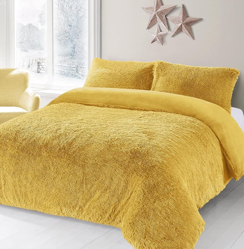 Hug & Snug Duvet Cover Fluffy Fur Fleece Cuddle Warm Quilt Bedding Set All Sizes
