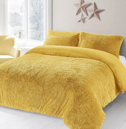 Hug & Snug Duvet Cover Fluffy Fur Fleece Cuddle Warm Quilt Bedding Set All Sizes