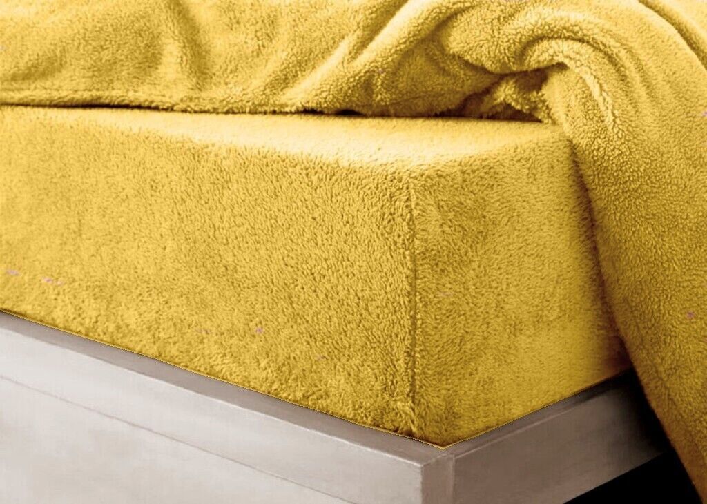 SUPER SOFT TEDDY BEAR FUR SHERPA CUDDLY COSY WARM EXTRA DEEP FLEECE FITTED SHEET BEDDING BED LINEN