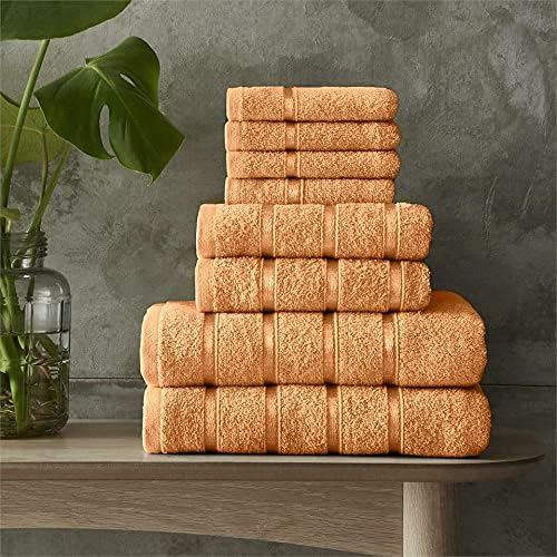 Egyptian Cotton Bath Towels Super Absorbent Quick Dry Extra Soft Hand & Face Towels 8 pcs Bale Set
