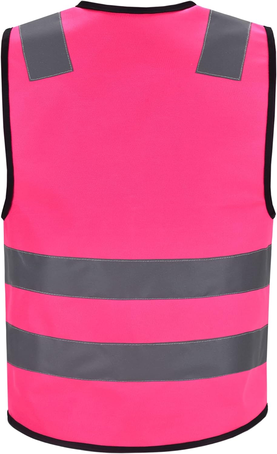 Zipped High Visibility Hi Viz Vest Waistcoat high vis Safety hi vis vest For Men's and Women's Lightweight and Comfortable Safety Vests, Standard Size Reflective Safety Vest(XXS-XXL)