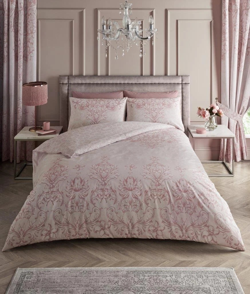 Antoinette Damask Floral Pattern Duvet Quilt Covers Summer Season Bedding Sets