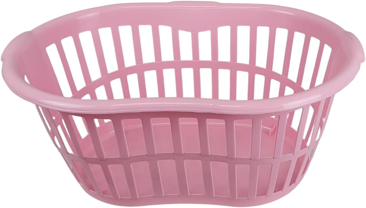 34L Hipster Plastic Laundry Basket with Handles Large Storage Hamper for Washing Clothes Fruits Vegitable Nursery & Home Storage Organisation MADE IN U.K.