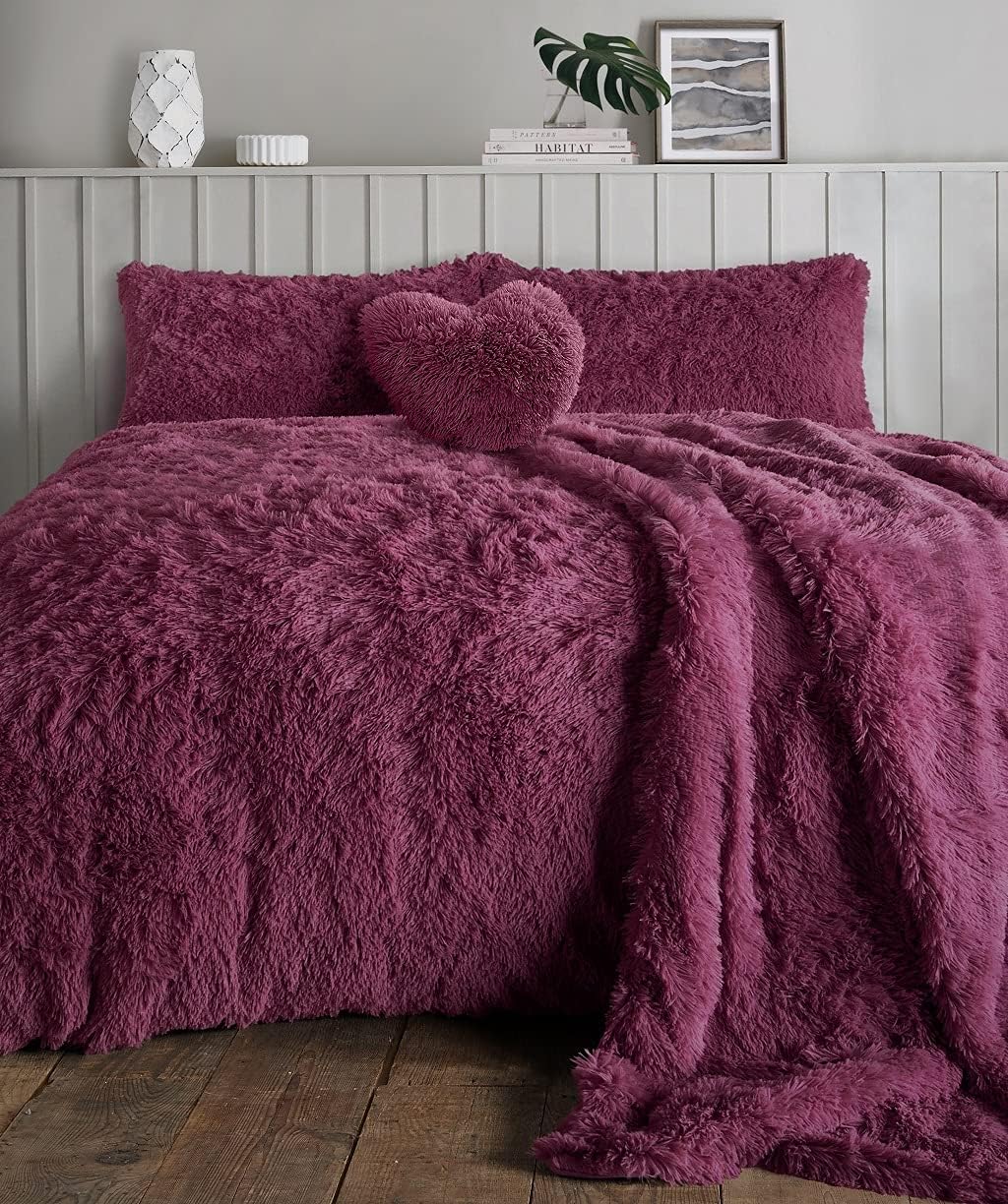 Hug & Snug Duvet Cover Fluffy Fur Fleece Cuddle Warm Quilt Bedding Set All Sizes