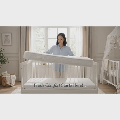 Cot Bed Toddler Crib Mattress Breathable – Quilted Foam Water Resistant Cover