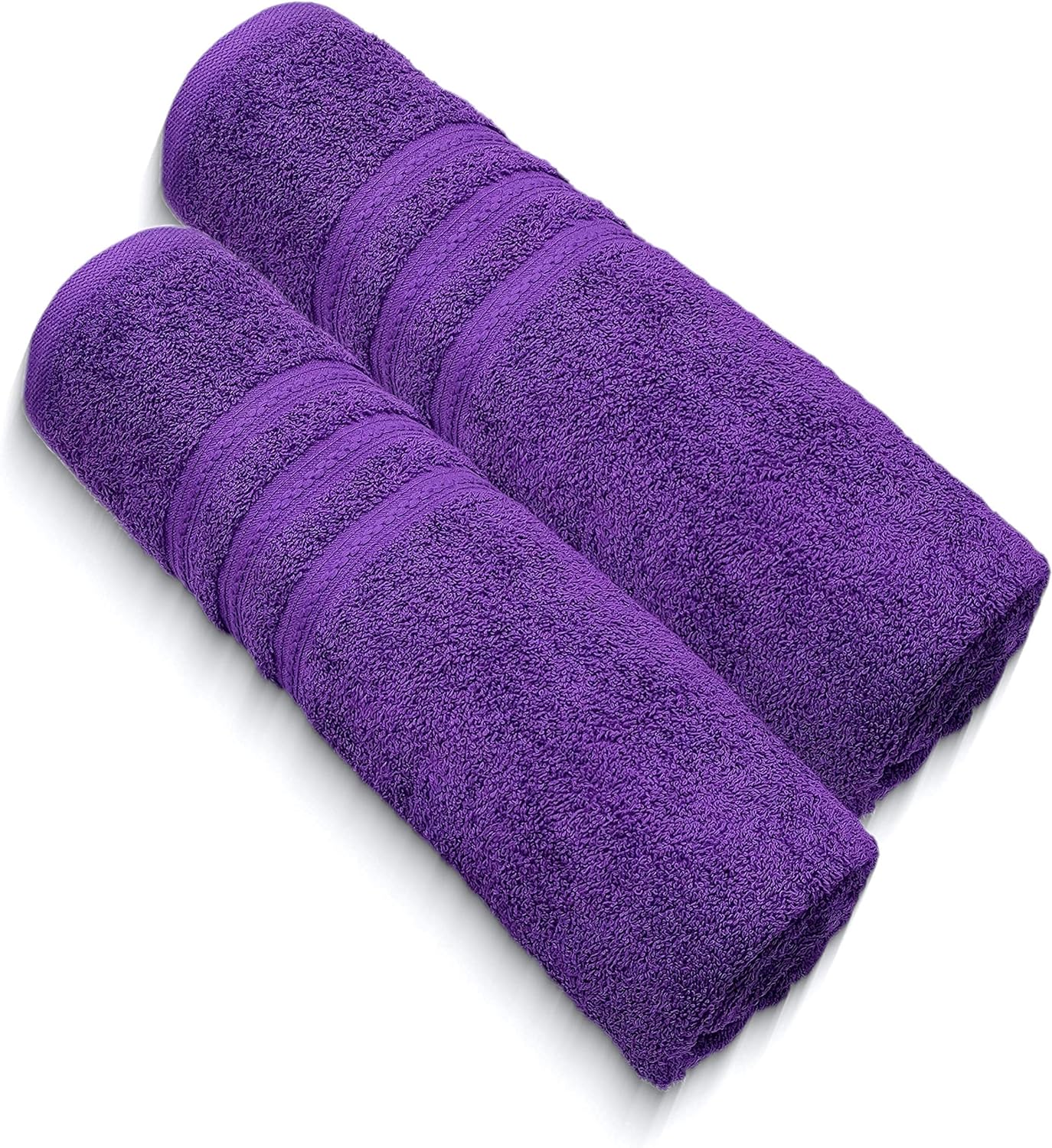 Pack of 2 Extra Large Jumbo Bath Sheets - Beach Towels 100% Cotton  Huge Size (85 x 200 cm)