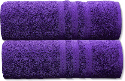 Pack of 2 Extra Large Jumbo Bath Sheets - Beach Towels 100% Cotton  Huge Size (85 x 200 cm)