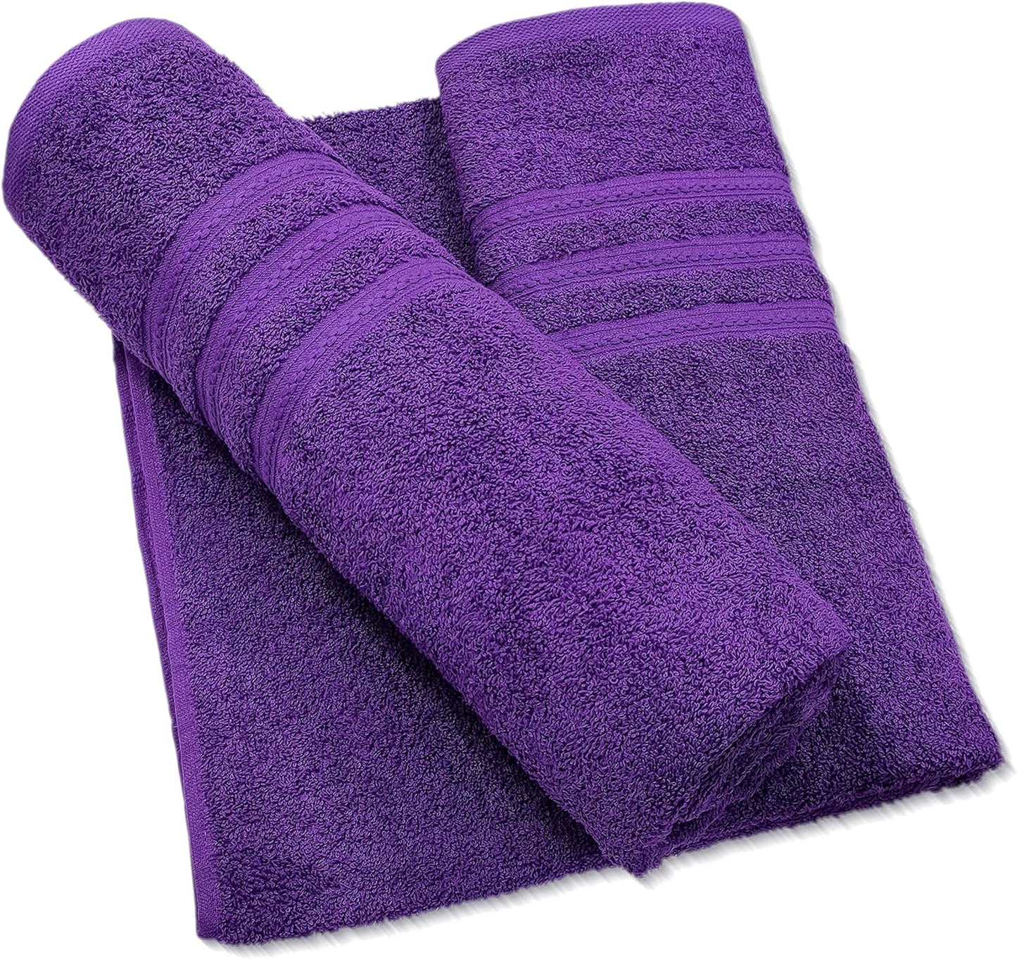Pack of 2 Extra Large Jumbo Bath Sheets - Beach Towels 100% Cotton  Huge Size (85 x 200 cm)