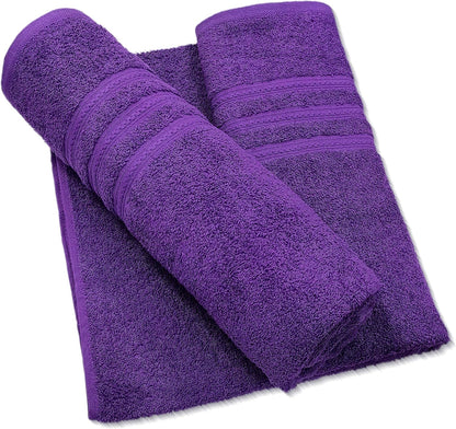 Pack of 2 Extra Large Jumbo Bath Sheets - Beach Towels 100% Cotton  Huge Size (85 x 200 cm)