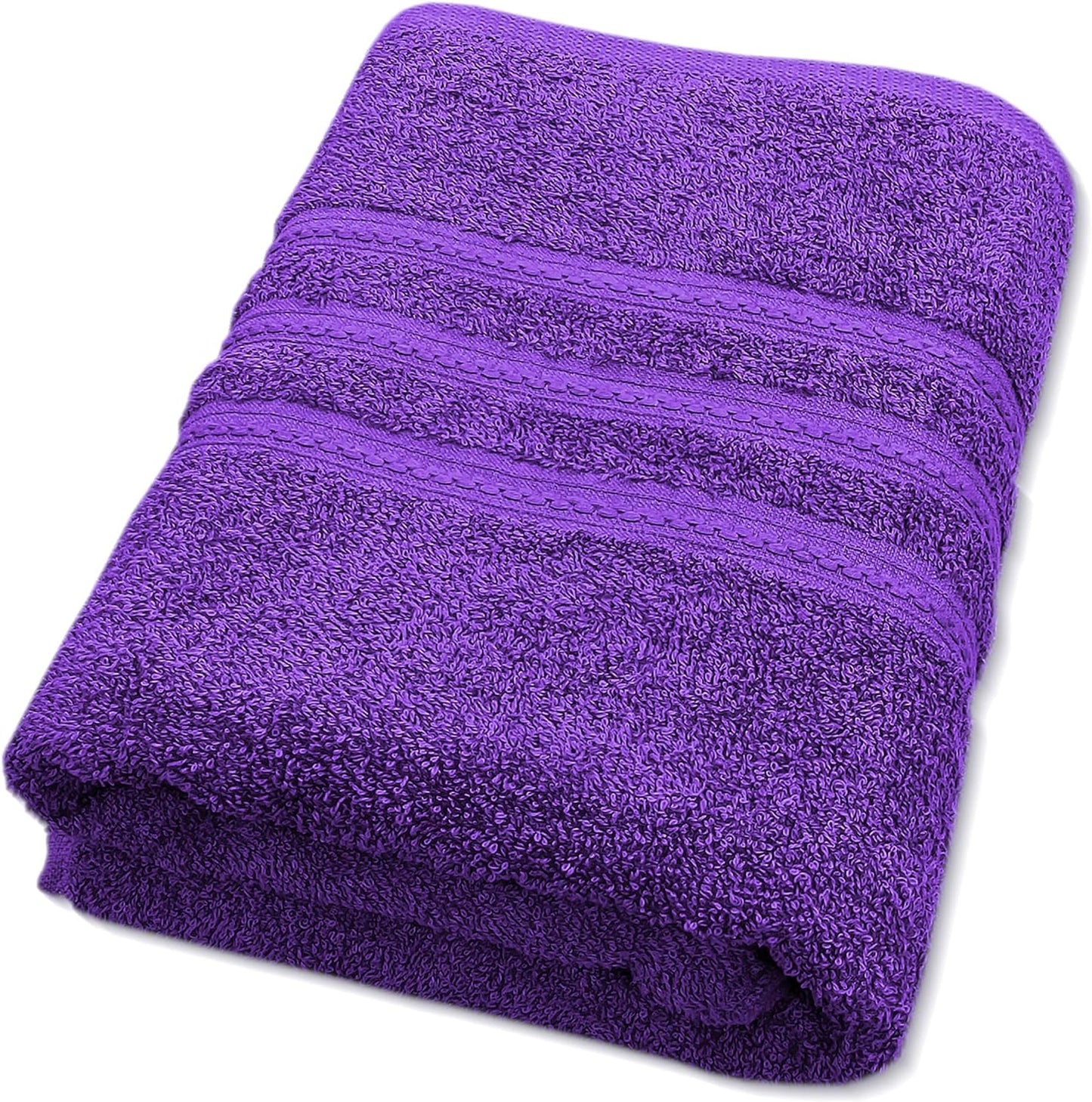Pack of 2 Extra Large Jumbo Bath Sheets - Beach Towels 100% Cotton  Huge Size (85 x 200 cm)