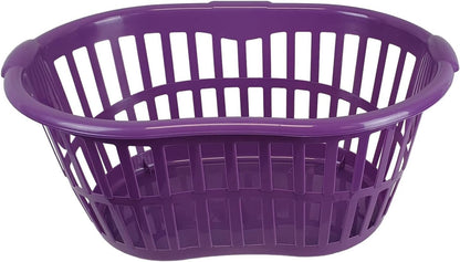 34L Hipster Plastic Laundry Basket with Handles Large Storage Hamper for Washing Clothes Fruits Vegitable Nursery & Home Storage Organisation MADE IN U.K.